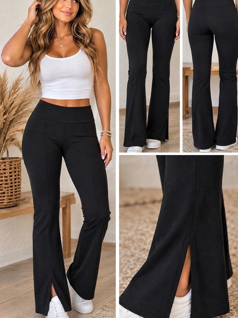 Mono B Black Flare Pants Size Small